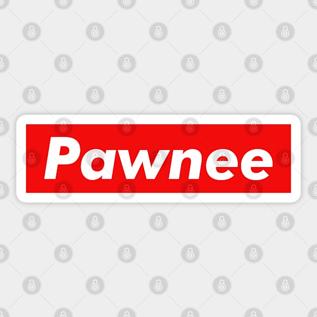 Pawnee Sticker by monkeyflip